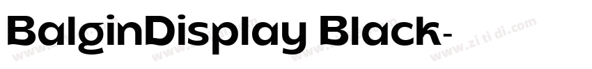 BalginDisplay Black字体转换